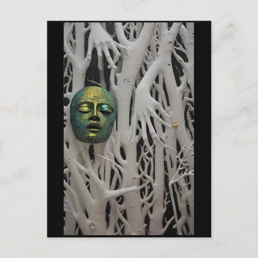 Ancient Celebrity Death Mask Postkarte (Vorderseite)