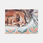 Ancient chieftan und Fraktal Muster Fleecedecke (Vorderseite (Horizontal))
