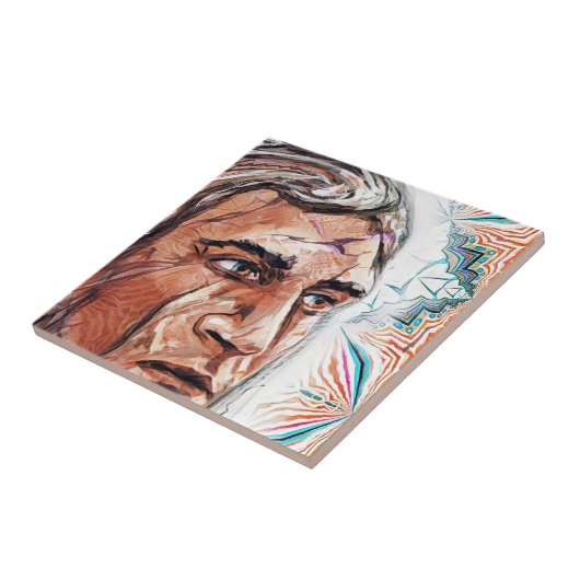 Ancient chieftan und Fraktal Muster Fliese (Seite)