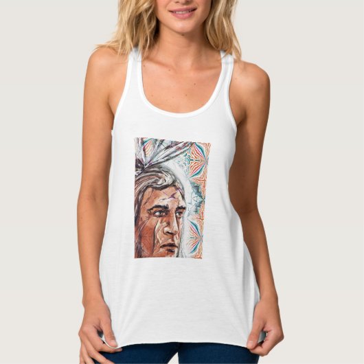 Ancient chieftan und Fraktal Muster Tank Top (Vorderseite)