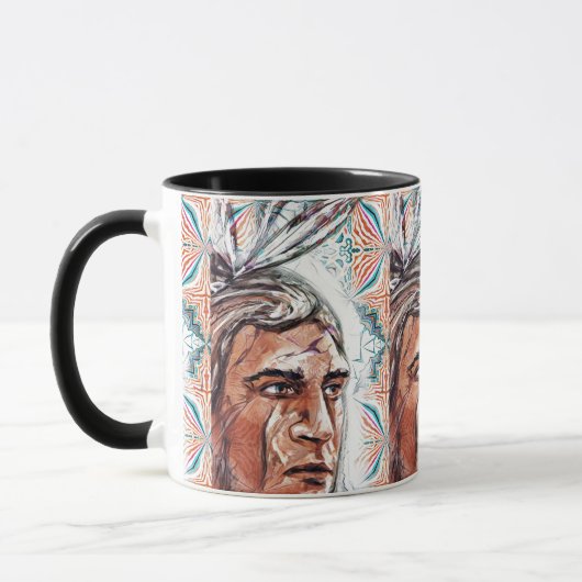 Ancient chieftan und Fraktal Muster Tasse (Links)