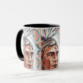 Ancient chieftan und Fraktal Muster Tasse (Vorderseite Links)