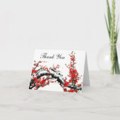 Ancient Chinese Pflaume Tree Note Card Dankeskarte (Vorderseite)