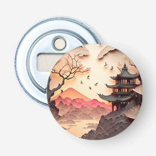 Ancient Chinese Scene Paper Cut Flasche Opener Flaschenöffner