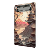 Ancient Chinese Scene Paper Cut Mini Clipboard Klemmbrett (Gewinkelt2)
