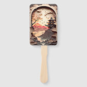 Ancient Chinese Scene Paper Cut Set of Fans Fächer (Vorderseite)