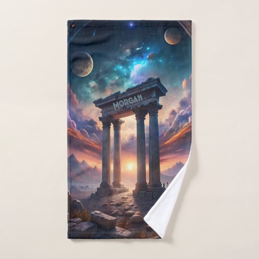 Ancient Cosmic Temple - Fantasy Galaxy Ruins Sport Handtuch (Handtuch)