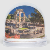 Ancient Delphi Greece Snow Globe – Omphalos Schneekugeln (Rückseite)