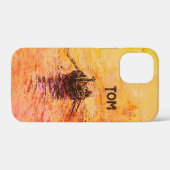 Ancient Dream Rowing Boat & Name Case-Mate iPhone Hülle (Rückseite (Horizontal))