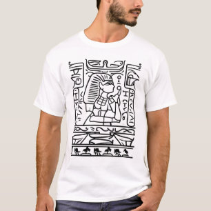 "Ancient Echoes: Hieroglyph Inspiriert Black & Whi T-Shirt