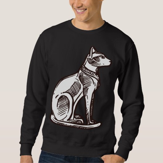 Ancient Egypt Cat Goddess Sacred Animal Deity God Sweatshirt (Vorderseite)