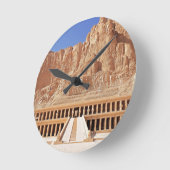 Ancient Egypt Hatshepsut Deir Bahri Temple Luxor Runde Wanduhr (Winkel)