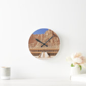 Ancient Egypt Hatshepsut Deir Bahri Temple Luxor Runde Wanduhr (Zuhause)