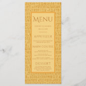 Ancient Egypt Hieroglyphic Motifs Egyptian Wedding Menükarte (Vorderseite)