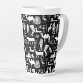 Ancient Egypt Hieroglyphic Symbol Pattern Milchtasse (Rechte Ecke)