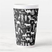 Ancient Egypt Hieroglyphic Symbol Pattern Milchtasse (Vorderseite)
