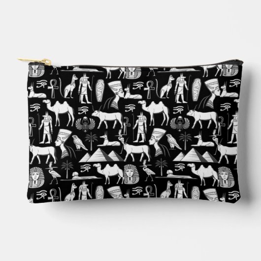 Ancient Egypt Hieroglyphic Symbol Pattern      Zubehörtasche (Vorderseite)