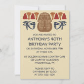 Ancient Egypt King Tut Themed Custom Party Einladung (Vorderseite)