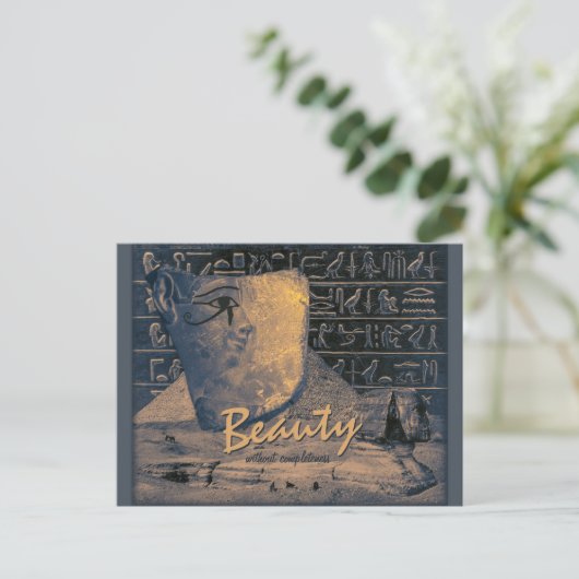 Ancient Egypt klebend with beautiful face CC0364 Postkarte (Stehend Vorderseite)