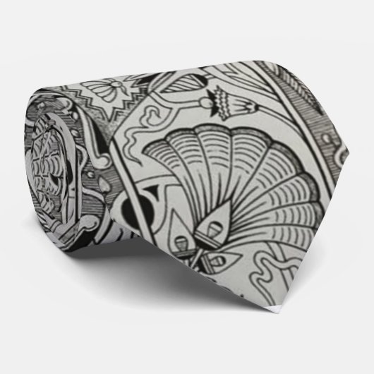 Ancient Egypt Pharaonic Pattern Neck Tie Krawatte (Gerollt)