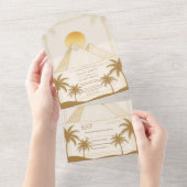 Ancient Egypt Pyramids Of Giza Destination Wedding All In One Einladung (Abreißtisch)