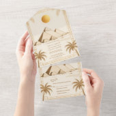 Ancient Egypt Pyramids Of Giza Egyptian Wedding All In One Einladung (Abreißtisch)