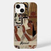 Ancient Egypt Queen in Black and Beige Case-Mate iPhone Hülle (Rückseite)