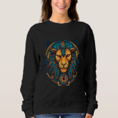 Ancient Egypt Style Leo Zodiac Design Sweatshirt (Vorderseite)