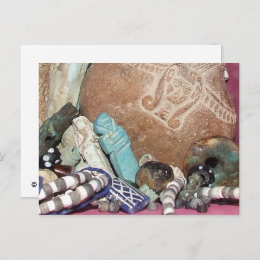 Ancient Egyptian amulets and beads Postcard Postkarte (Vorne/Hinten)