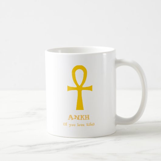 Ancient Egyptian Ankh Symbol Pun Spaß Funny Kaffeetasse (Rechts)