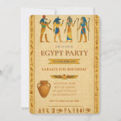 Ancient Egyptian Birthday Mystique Einladung (Vorderseite)