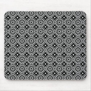 Ancient Egyptian Flowers - Black Mousepad