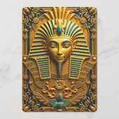 Ancient Egyptian Gold Wedding Invitation Einladung (Rückseite)
