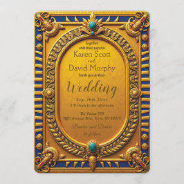Ancient Egyptian Gold Wedding Invitation Einladung
