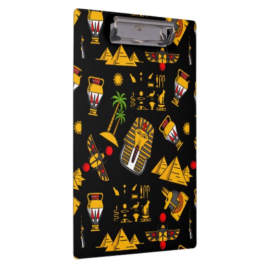 Ancient  Egyptian Hieroglyphic Pattern Background  Klemmbrett (Rechts)