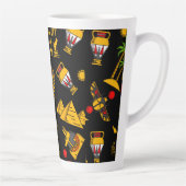 Ancient Egyptian Hieroglyphic Pattern Background Milchtasse (Rechts)