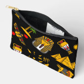 Ancient Egyptian Hieroglyphic Pattern Background Zubehörtasche (Offen)