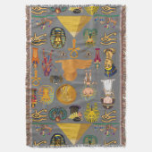 Ancient Egyptian Hieroglyphic -Pattern Pharaoh Decke (Vorderseite Vertikal)