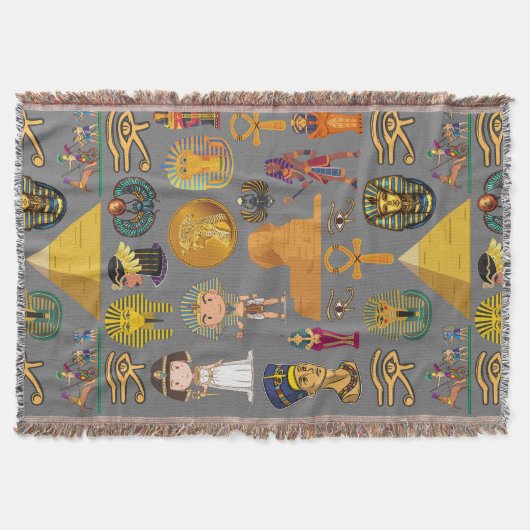 Ancient Egyptian Hieroglyphic -Pattern Pharaoh Decke (Vorderseite)