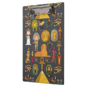 Ancient Egyptian Hieroglyphic -Pattern Pharaoh Klemmbrett (Links)