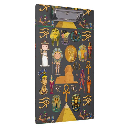 Ancient Egyptian Hieroglyphic -Pattern Pharaoh  Klemmbrett (Rechts)