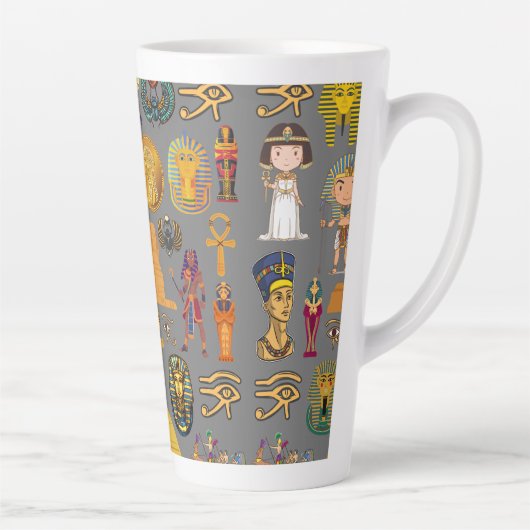 Ancient Egyptian Hieroglyphic -Pattern Pharaoh Milchtasse (Rechts)