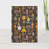 Ancient Egyptian Hieroglyphic Pattern Symbol       Karte (Rückseite)