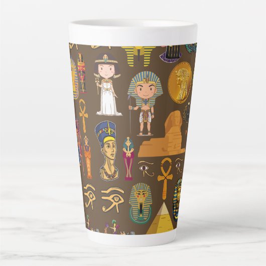 Ancient Egyptian Hieroglyphic -Pattern Symbol Milchtasse (Vorderseite)
