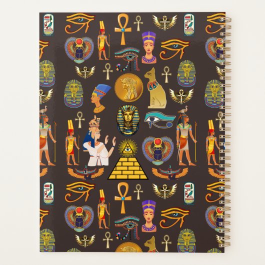 Ancient Egyptian Hieroglyphic Pattern Symbol Planer (Rückseite)