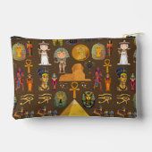 Ancient Egyptian Hieroglyphic -Pattern Symbol Zubehörtasche (Rückseite)