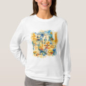 Ancient Egyptian Hieroglyphs Eye of Horus & Ankh T-Shirt (Vorderseite)
