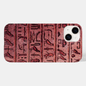 Ancient Egyptian Hieroglyphs Red iPhone 14 Case (Rückseite (Horizontal))