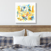 Ancient Egyptian Hieroglyphs Sacred Symbols Leinwanddruck (Insitu (Schlafzimmer))