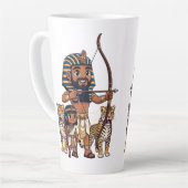 Ancient Egyptian Hunt with Leopards Milchtasse (Linke Ecke)